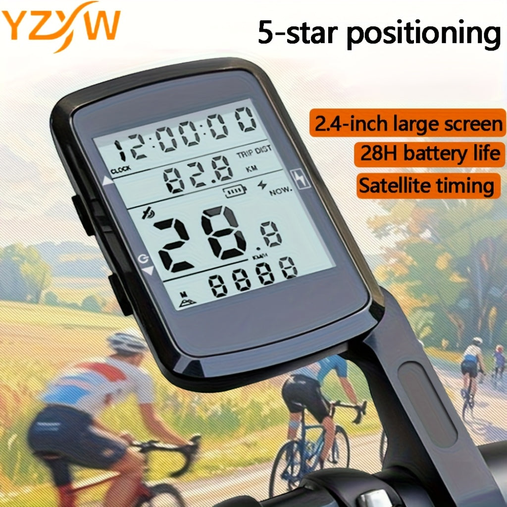 Rechargeable Bike Computer with GPS Speedometer & Odometer - Real-Time Tracking, USB-Powered Cycling Computer, LED Display, Compatible with Smartphones\u002FTablets via ANT+\u002FWireless, Lithium Battery, Compact & Portable for Road Biking