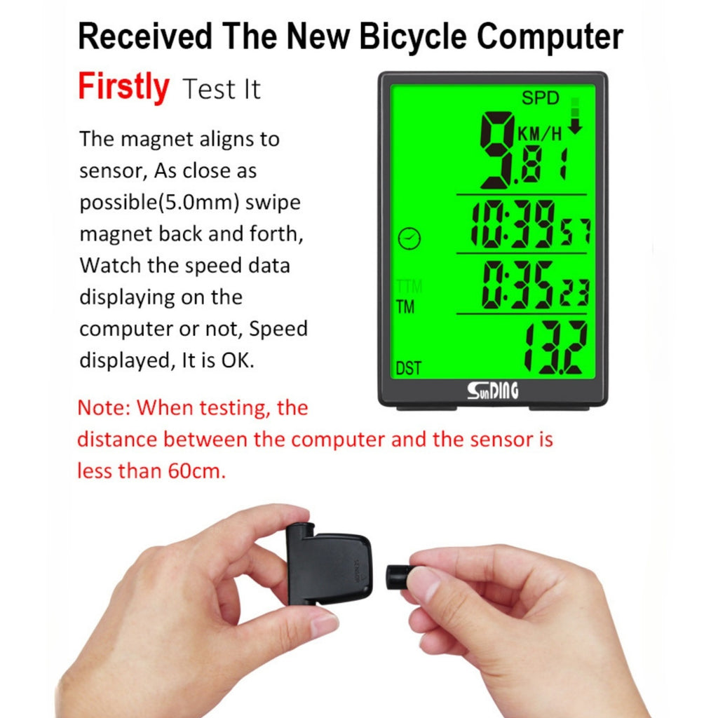 Bicycle Speedometer 31 functions Odometer Wireless Cycle Bike Computer Bicycle Handlebar Stopwatch Round with LCD Display & Multi-Functions for Most Bikes, Bike Speedometer, Bicycle Accessories, Bike Tracker, Cycling Computer, Bike Odometer