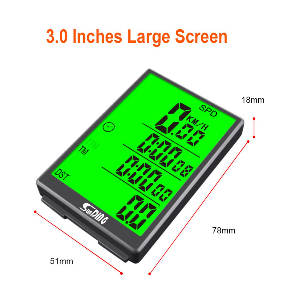 Bicycle Speedometer 31 functions Odometer Wireless Cycle Bike Computer Bicycle Handlebar Stopwatch Round with LCD Display & Multi-Functions for Most Bikes, Bike Speedometer, Bicycle Accessories, Bike Tracker, Cycling Computer, Bike Odometer