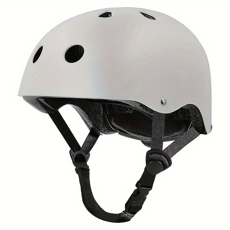 Stylish and Cool Helmet Adjustable Stylish and Cool Helmet, Paintable for Halloween, Christmas, Birthday Gift, Suitable for a Variety of Sports (Black, White)