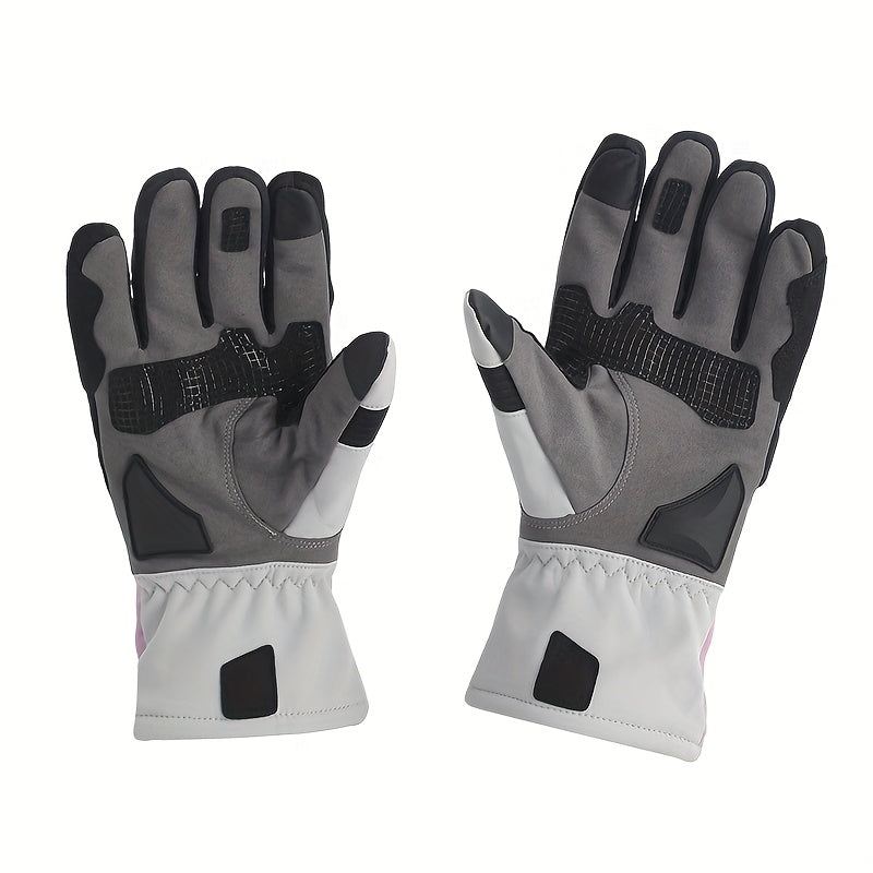 Winter Windproof Cycling Gloves: Detachable Warm Lining + Windproof Shell, Carbon Fiber Protective Gear, Sensitive Touchscreen, Enabling Flexible Operation Even In Sub-Zero Temperatures