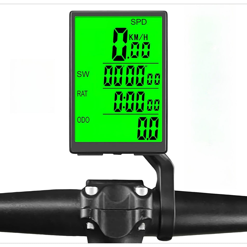 Bicycle Speedometer 31 functions Odometer Wireless Cycle Bike Computer Bicycle Handlebar Stopwatch Round with LCD Display & Multi-Functions for Most Bikes, Bike Speedometer, Bicycle Accessories, Bike Tracker, Cycling Computer, Bike Odometer