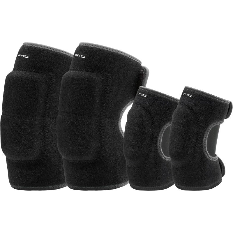 ONTYZZ Soft Knee & Elbow Pads with Thick SBR Padding - Adjustable Suitable for Cycling, Skating, Soccer, Hockey - Breathable, -Slip, Easy Fit (Ideal for &)