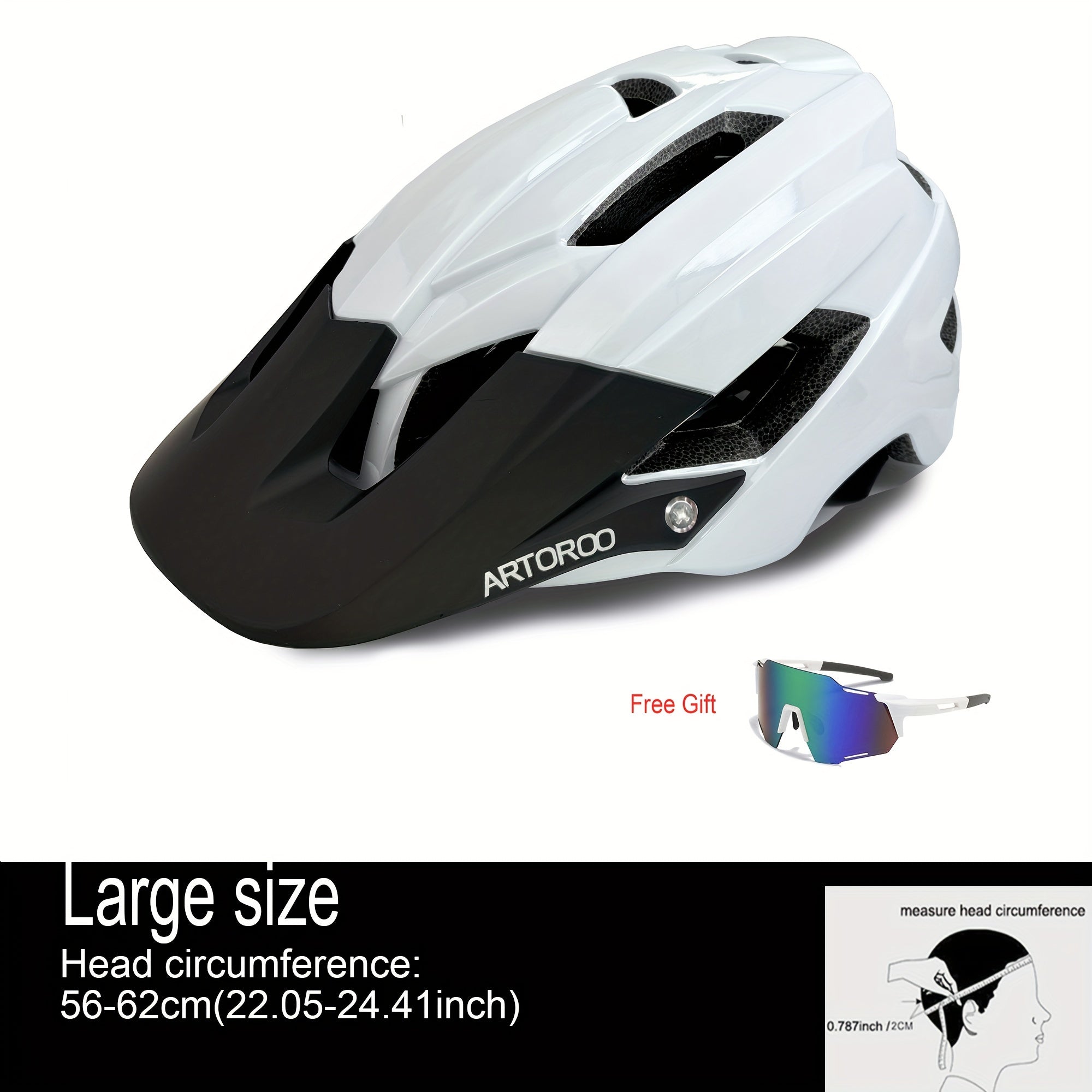 Ultra-light MTB Bike Helmet, Large Size Adult Mountain Bike Helmet with Sports Goggles, Highimpact Protection, Breathable Design, Lightweight Design, Sporty Style, Outdoor Sports, Mountain, Bike Safety Gear, Sports Enthusiasts, Adult Cyclists