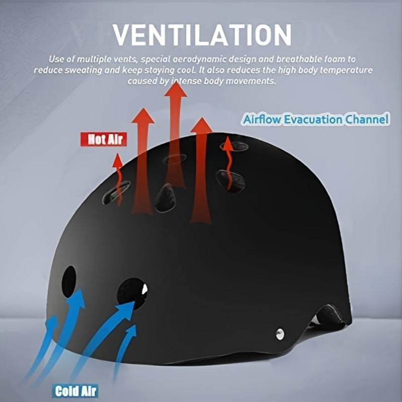 Stylish and Cool Helmet Adjustable Stylish and Cool Helmet, Paintable for Halloween, Christmas, Birthday Gift, Suitable for a Variety of Sports (Black, White)