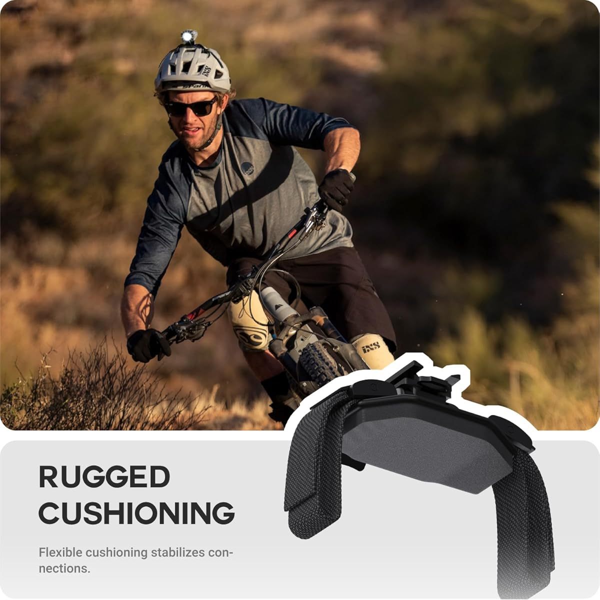 TUSITA Helmet Mount with Multi-Angle Adjustment & Tool-Free Installation - Compatible with NiteRider F\u002FCordless, Lumina, Minuet, Mako Headlights - Secure, Lightweight (30g), Compatible with Helmets for, Commuting, Mountain\u002FRoad - Compatible with