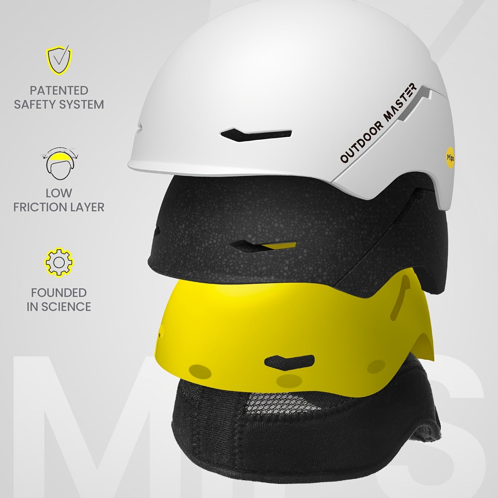 OutdoorMaster ELK MIPS Ski Helmet - Ski Sports Helmet Ski Helmet For Men And Women, Youth, Suitable For Skiing, Skiing, Shockproof\u002F Windproof Protective Equipment, Lightweight, Comfortable, Breathable, Adjustable Size