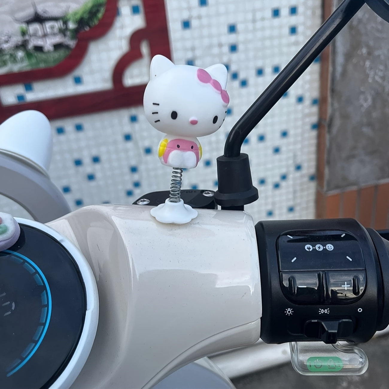 Y2K Sanrio Hellokitty Adult Multi-Use Helmet Accessory- Cute for Kuromi Melody Shaking Decoration for Bicycle, Electric Bike, Motorcycle, Skateboard Helmets- Durable PVC Material, Vibrant Pink Purple Black- Perfect for Rides And Christmas, Helmet Decorati