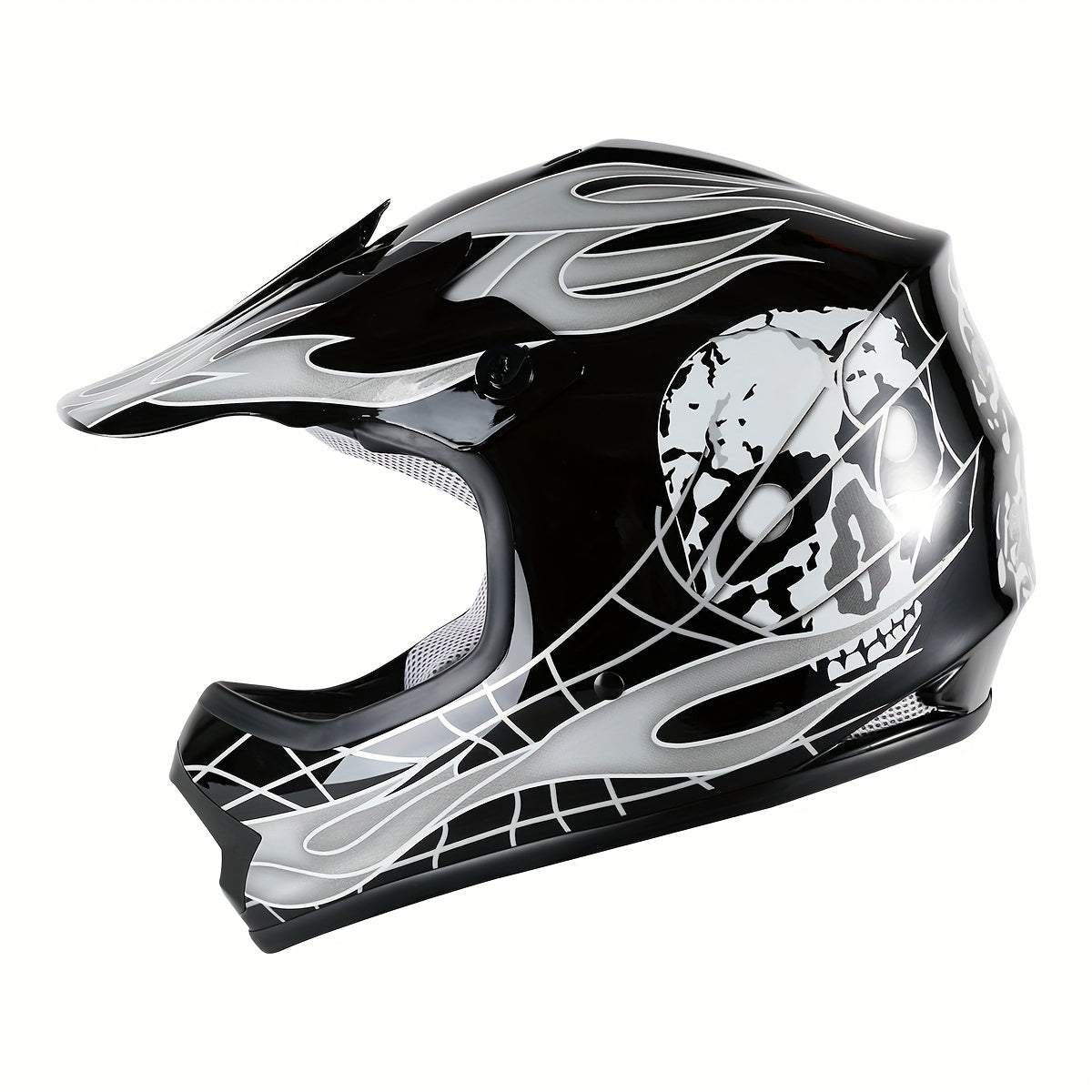 XFMT DOT Youth Teen Black\u002FBlue Skull for Dirt Bike ATV Motorcycle S\u002FM\u002FL\u002FXL