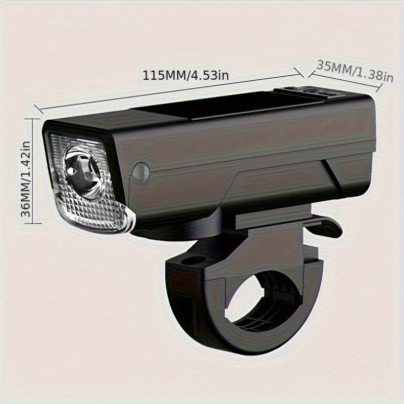 3-in-1 Bike Computer 3-in-1 Multi-Function Bicycle Computer Dial, Bell & Light | Type-C Charging for Road & Mountain Bikes | Outdoor Riding Accessories for Electric Bikes & Small Motorcycles