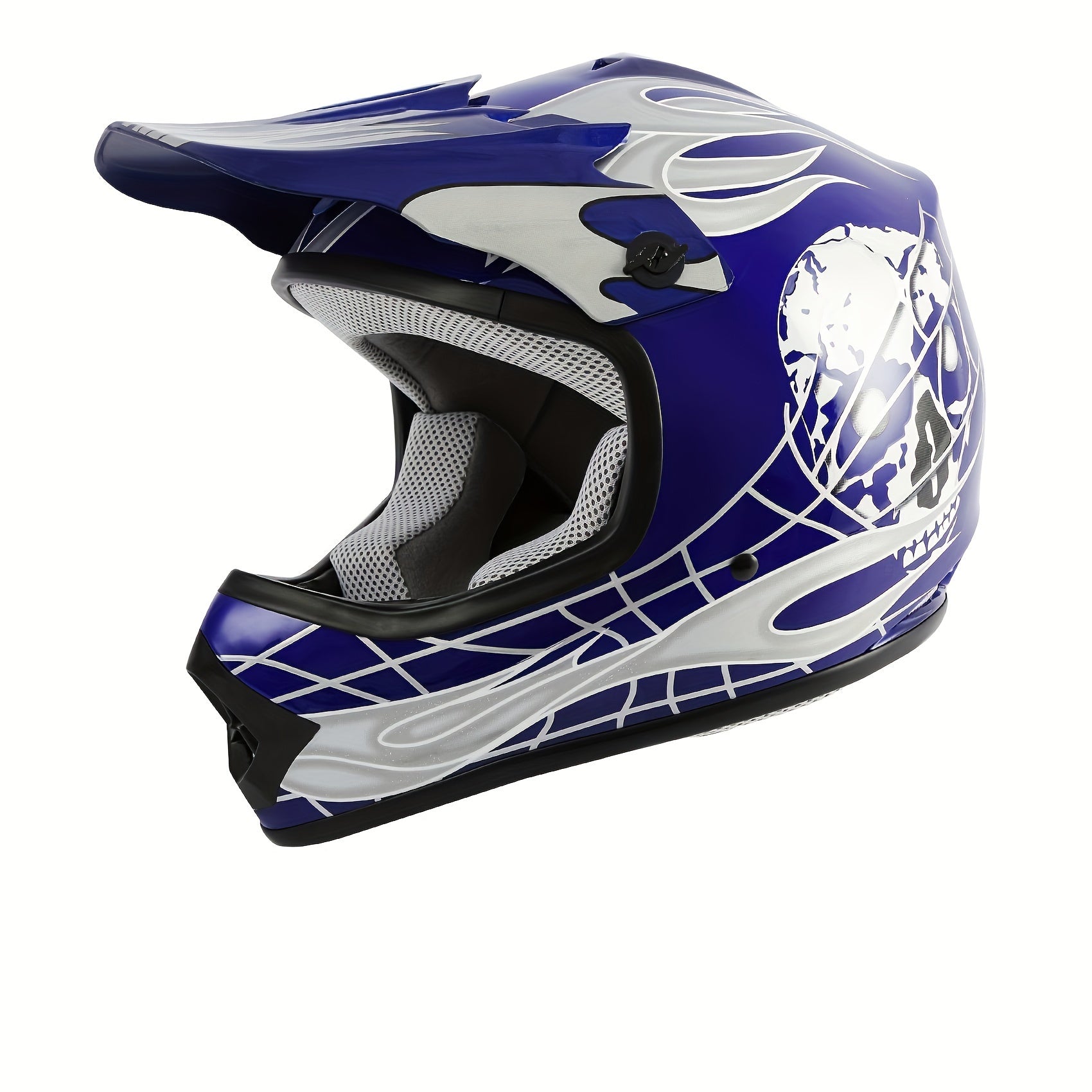 XFMT DOT Youth Teen Black\u002FBlue Skull for Dirt Bike ATV Motorcycle S\u002FM\u002FL\u002FXL