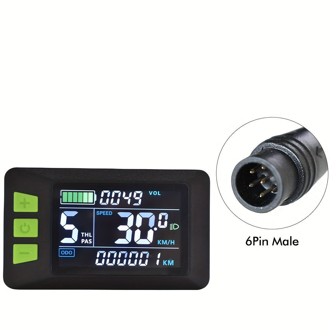 P3C UART2 Wired Ebike Bicycle Computer Bicycle Speedometer Cycling Odometer Versatile Electric Bicycle Accessories, Ebike Computer, Cycling Performance Tracker, Modern Ebike Tech, Commuters