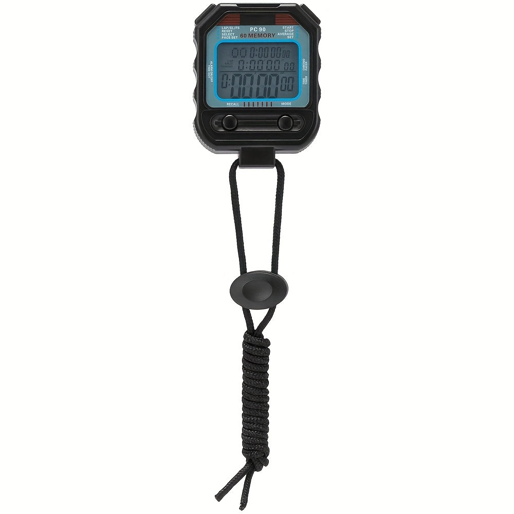 Digital Sports Stopwatch Timer Running, Fitness, Stopwatch, Timer With 1\u002F100 Second Precision, For Sports, Referees, Coaches' Stopwatch, Calendar, Day Of The Week, Alarm Clock, Countdown, 3 - Row Extra - Large Screen, 60 - Group Memory Stopwatch