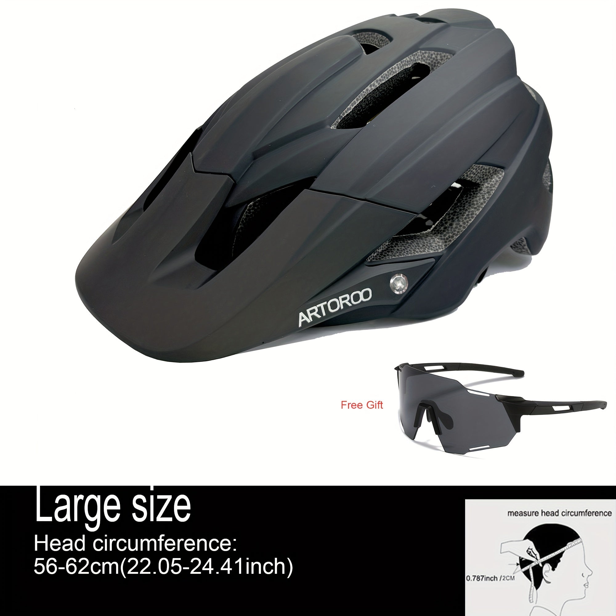 Ultra-light MTB Bike Helmet, Large Size Adult Mountain Bike Helmet with Sports Goggles, Highimpact Protection, Breathable Design, Lightweight Design, Sporty Style, Outdoor Sports, Mountain, Bike Safety Gear, Sports Enthusiasts, Adult Cyclists