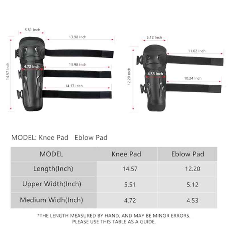 Motocross Knee Pads Elbow Pads, Adjustable Leg Armor, Crashproof for Mens Dirt Bike Racing, Motocross Gear, Knee Pads for Motorcycle, Motorcycle Protective Gear, Motorbike Accessories, Motorcycle Knee Pads, Motorcycle Safety, Offroad Biking