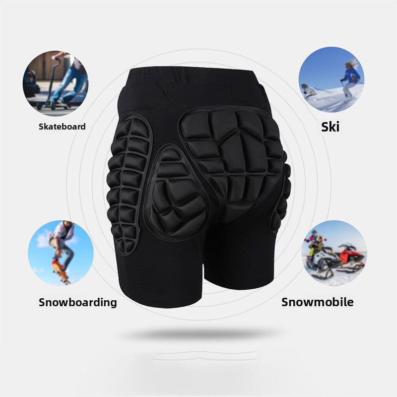 1pc Men's Tight Protective Leggings Thickened Ice Skating Padded Pants for Outdoor Cycling Roller Skating Skiing Fall Protection