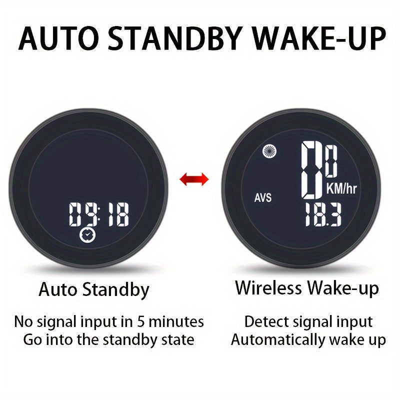 Bicycle Speedometer Odometer Wireless Cycle Bike Computer Bicycle Handlebar Stopwatch Round with LCD Display & Multi-Functions for Most Bikes, Bicycle Speedometer Wireless, Bicycle Control Display, Speedometer
