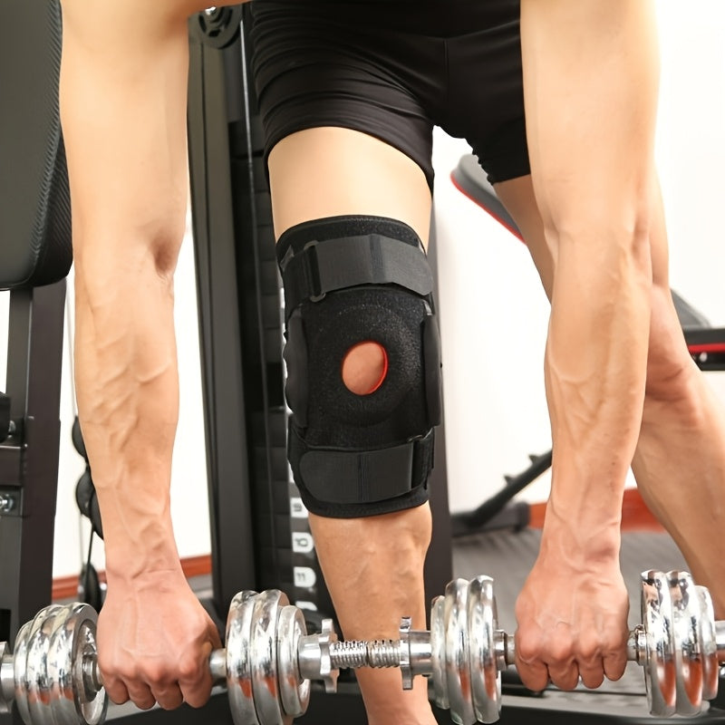 1 Outdoor Knee Pads Breathable Sports Professional Cycling Mountaineering Steel Leaf Spring Knee Pads Men And Women Protective Gear