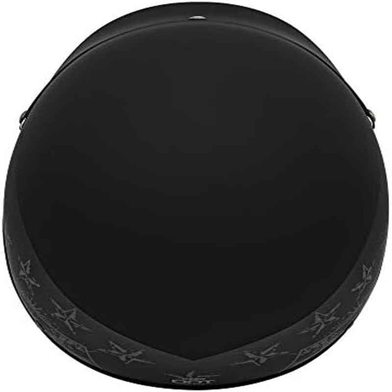 VCAN Cruiser Solid Half Face Motorcycle Helmet for On - Road Riding, Impact Resistance,  Aerodynamic Style, Sporty Design