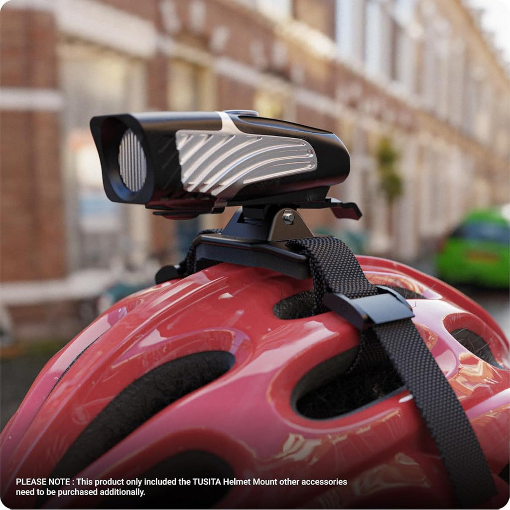 TUSITA Helmet Mount with Multi-Angle Adjustment & Tool-Free Installation - Compatible with NiteRider F\u002FCordless, Lumina, Minuet, Mako Headlights - Secure, Lightweight (30g), Compatible with Helmets for, Commuting, Mountain\u002FRoad - Compatible with