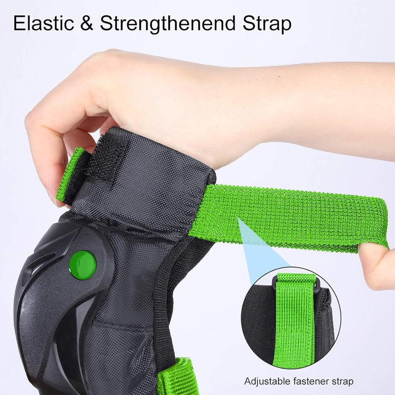 TXJ Sports\u002FYouth Knee Pads Elbow Pads with Wrist Guards Protective Gear Set 6 Pack for 3-14 Years Skateboard Sports Skateboarding Roller Skating Bicycling